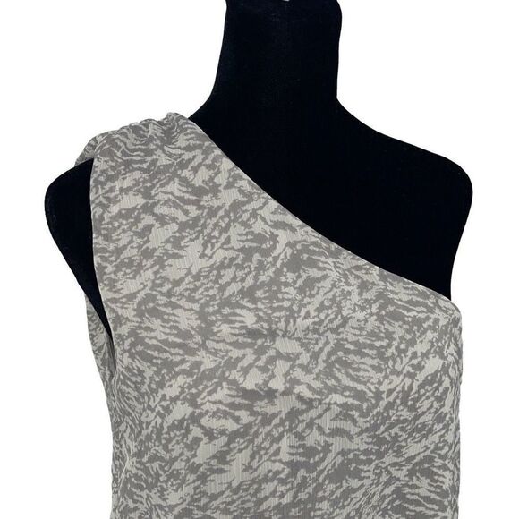 Gilli Womens Patterned Lined One-shoulder Sedona Top Gray Size Small - Picture 2 of 6